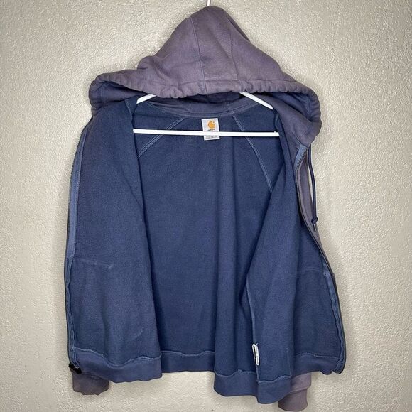 VTG 90’s Carhartt Sun faded Full Zip Jacket Size L - Picture 4 of 5